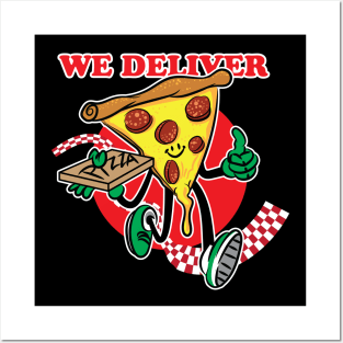 We Deliver Pizza Guy Posters and Art